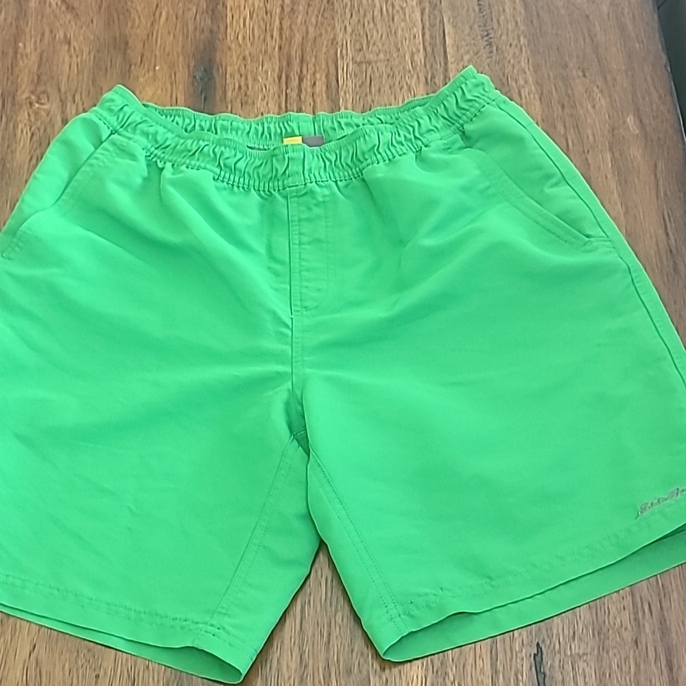 Eddie Bauer Travex Swim Shorts Nylon Mesh Lined Drawstring Elastic Pocket Med